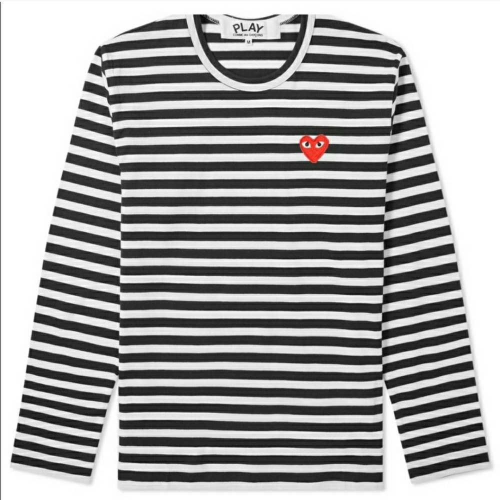 CDG Striped Logo Long Sleeve